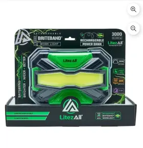 108c13 Litezall Briteband Rechargeable Led Work Light 3000 Lumens Power Bank Kickstand