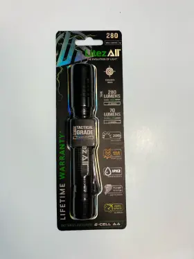 20961 Litezall 280 Lumen Tactical Flashlight Used 2aa Batteries Included Free Shipping