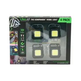 29285-11bd01 Litezall Rechargeable 300 Lumen Kompanion Work Light 4-pack Gift Box