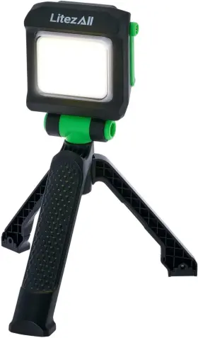 Litezall 811446029872 2000 Lumen Rechargeable Work Light With Stand Tripod Tower L