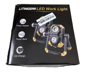 Litinigear 744110343328 Samyoung 2 Pack Magnetic 6000 Lumen Work Light 10 Hours Long Lasting 360 Rotati