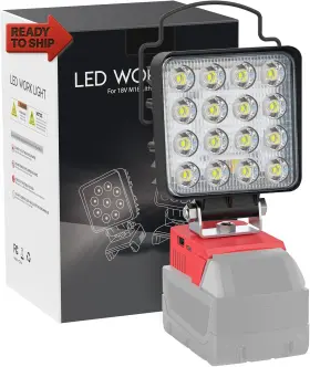 11200l Livowalny 313039433481 Portable Led Work Light Compatible With Milwaukee Battery 112w