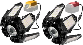 Livowalny 705353345210 Led Work Light For Dewalt 20v Battery Milwaukee Ba