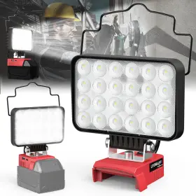 Sku067440003 Livowalny Led Work Light Compatible With Milwaukee 18v Battery 88w 8800 Lm F