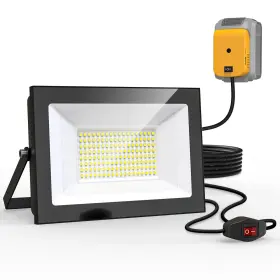 Sku070570001-us-fba-8 Livowalny 100w Led Work Light Compatible With Dewalt 20v Battery 10000lm Outdoor Flood