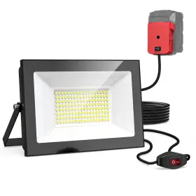 Sku070580001-us-fba-8 Livowalny 100w Led Work Light Compatible With Milwaukee 18v Battery 10000lm Outdoor Fl