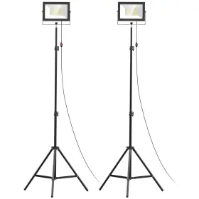 Sku07077 Livowalny Led Work Light With Stand 2 Set 22000 Lumen 200w Tripod