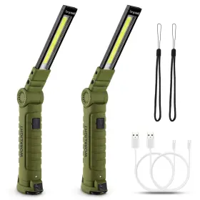 Lmaytech 708082108255 Men Tools For Christmas Birthday Gift 2 Packs Led Rechargeable Work Light Fla
