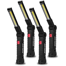 Lm-w1004 Lmaytech Gifts For Men 4pack Led Flashlight Rechargeable Work Lights With Magnetic Ba