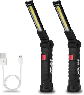 Sj005 Lmaytech Tool Gifts For Men 2pack Rechargeable Led Work Lights With Magnetic Base 360