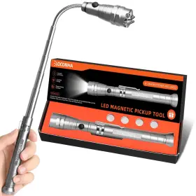 Cxgj-1 Loconha Magnetic Pickup Tool With Led Lights Telescoping Magnet Flashlight Cool Gad