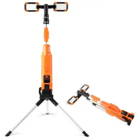 Ks-5085-orange Lonleeyu 8000 Lumen Rechargeable Led Work Light With Stand Portable Cordless Lig