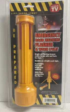 Lpi 054883419114 Emergency Road Warning Flasher And Work Light As Seen On Tv Flashlight New