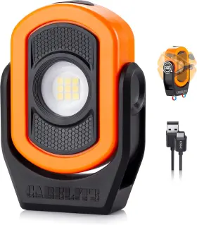 1223or Ltd. Luz De Trabajo Magnetica Compacta Recargable 3000mah Rotacion 360 Color Naranja