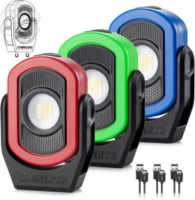 1223rgb Ltd. Magnetic Work Light 780 Lumen Compact Pocket Rechargeable 3000mah 360