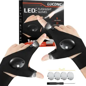 B0d1n2jb1v Lucdnc Gifts For Men Stocking Stuffers Adults Led Flashlight Gloves Cool Gad