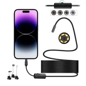Lukzaten Lk693-5m Endoscope Camera For Iphone 14/13/12/11 Pro/pro Max 1920p Inspection W