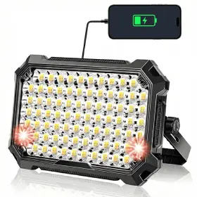 Lumdark 717974573729 Rechargeable Led Work Light 10000lm 12000mah Magnetic Portable 4 Modes