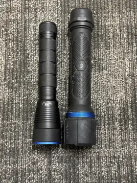 Lumen 445007315352 Lot Of 2 Police Kobalt Waterproof 1500-lumen Led Flashlight With Battery