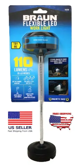 Lumen 792363562560 110 Flexible Magnetic And Hang Clip Led Work Light 56256