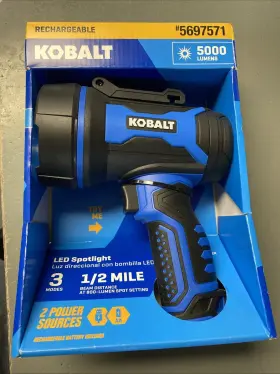 Lumen 810156210129 Kobalt 5000-lumen Led Rechargeable Portable 3 Mode Spotlight/flashlight