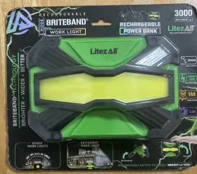 La-rch3kwrk-4 Lumen Litezall Rechargeable 3000 Briteband Work Light .. Free S&h
