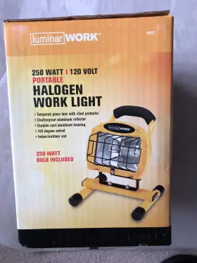Luminar 792363639729 Work 250w Portable Halogen Light Heavy-duty Lamp