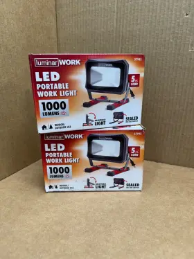 577945 Luminar Work 2-pack Led Portable Indoor/outdoor 1000 Lumens Light