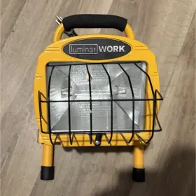 63079 Luminar Work Halogen Portable Free Standing Corded Worklight Yellow