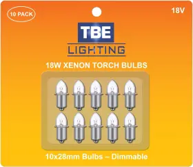 Tbe-pc1pcl-torch-18v-10pack Lupol Limited Replacement 18v Xenon Flashlight Bulbs Pack Of 10 For Cordless Work Lights