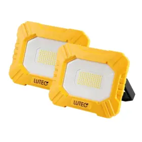 Lutec 939412085128 2 Pack 3500lm Led Work Light Rechargeable Magnetic Lights With Stand P