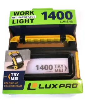 Lp1840 Lux.pro 812436013338 Luxpro Rechargeable Work Light 1400 Lumens 5200mah