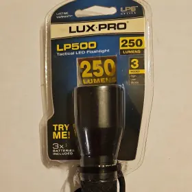 Lp500c Lux-pro 250 Lumen Tactical Led Flashlight Ipx4 3 Aaa Batteries Included