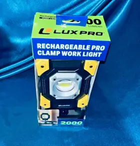 Xp086 Luxpro Rechargeable Pro Clamp Work Light - 2000 Lumens