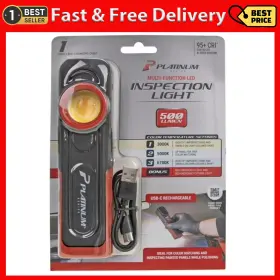Machimpex Usa 445001445406 Platinum Series 500 Lm Usb-c Rechargeable Led Paint Inspection Light 6.5 Inch