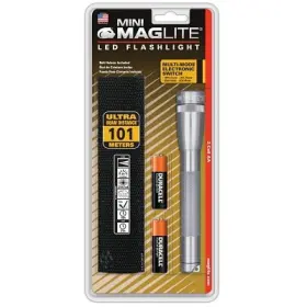 Sp2209hj Mag-lite Mini Led Flashlight 2 Aa 127 Lumen Gray