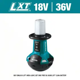Makita 744110555479 18v X2 Lxt Lithium-ion Cordless Upright L.e.d. Area Light Only