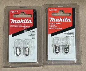 A-90261 Makita Genuine Replacement Flashlight Bulbs Ml180 4 Total Nos
