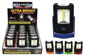 08-1646 Max Force Diamond Visions Cob Led Swivel Work Light In Assorted