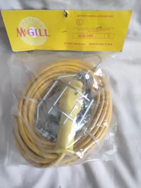 6050-srg Mcgill New 50ft Heavy Duty Trouble Work Light Metal Cover And Plug Socket 16/3