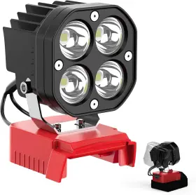 Mightrench 705353350870 6000lm Work Light Compatible With Milwaukee 18v Battery Portable 40w Led