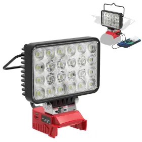 Mled01 Mightrench Cordless Led Work Light Compatible With Milwaukee 18v Battery 72w 7200lm