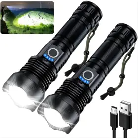 B09wkbcp3w Milaoshu 90000 Lumens Rechargeable Flashlights 2-pack Super Bright 12-hour