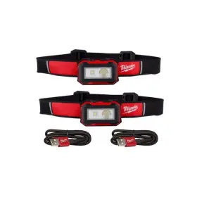 2012r-2012r Milwaukee Magnetic Headlamp 450 Lumens Led Rechargeable With Task Light 2-pack