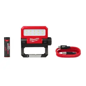 2114-21xx Milwaukee Handheld Spotlights 550-lumens Led Redlithium Usb Pivoting Flood Light