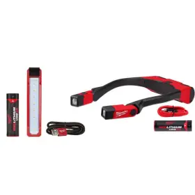 2117-21-2112-21 Milwaukee 400 Lumens Led Redlithium Rechargeable Neck Light And 445