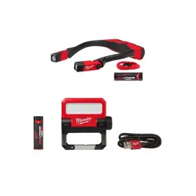 2114-21 Milwaukee 2117-21 400 Lumens Led Redlithium Rechargeable Neck Light And 550 Pivoting
