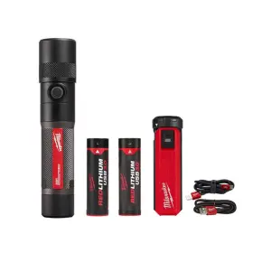 2161-21-48-59-2013 Milwaukee 1100 Lumens Led Usb Rechargeable Twist Focus Flashlight With And