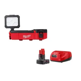 2356-20-48-59-2440 Milwaukee Packout Flood Light 12-volt Lithium-ion Cordless With 4 Ah Starter Kit
