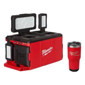 2357-20-48-22-8393r Milwaukee Cordless Packout 3000 Lumens Led Light With 30 Oz. Tumbler